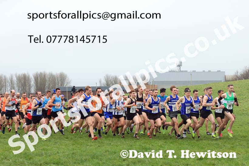 Senior mens 2023 North Eastern Cross Country Champs., Temple Park, South Shields. Photo: David T. Hewitson/Sports for All Pics